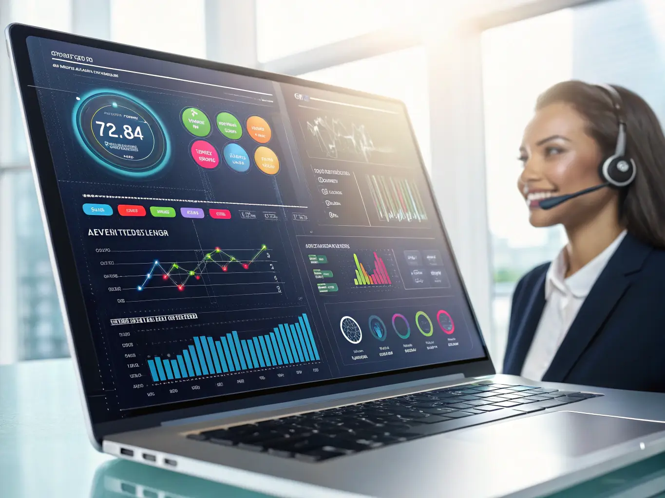 A support agent is assisting a customer via Salesforce Service Cloud, demonstrating the platform's capabilities for efficient customer service and issue resolution.